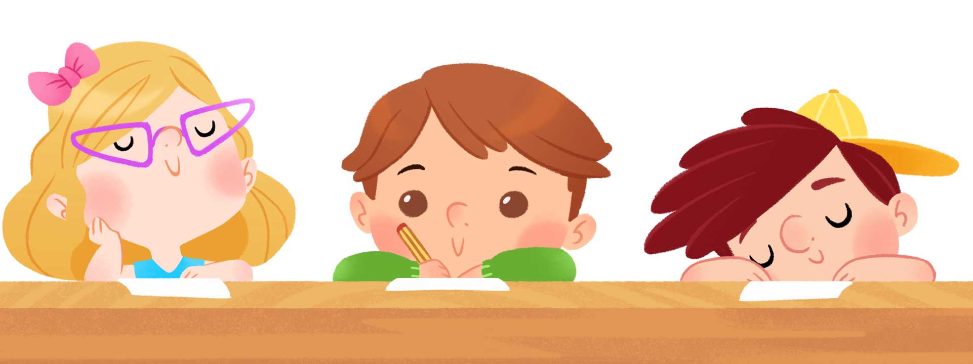 Kinder machen Hausaufgaben