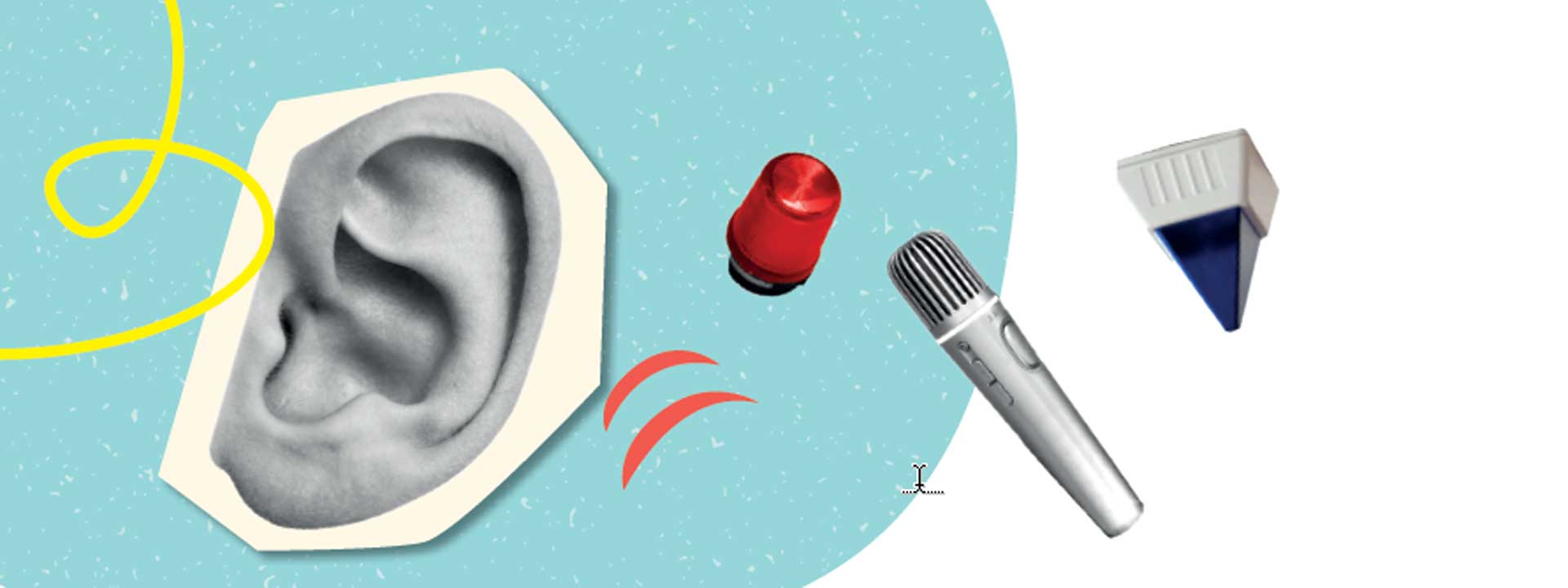 Ohr und Signalleuchte Illustration