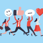 Illustration Social Media-Vernetzung