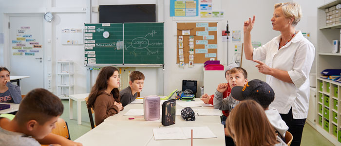 Klasse wird unterrichtet